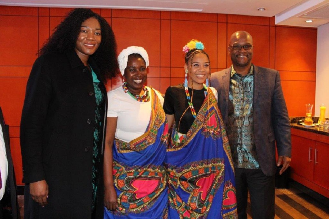 MEC Thandi Moraka and Minister of Sport, Arts and Culture Hon. Nathi Mthethwa joined by fans and family members welcomed Sho Madjozi at OR Thambo International Airport in Johannesburg as she lands on home soil back  from Los Angeles in California where she scooped Black Excellence Television Network  Best New International Act Award, which makes her the first black female to win a BET in South Africa